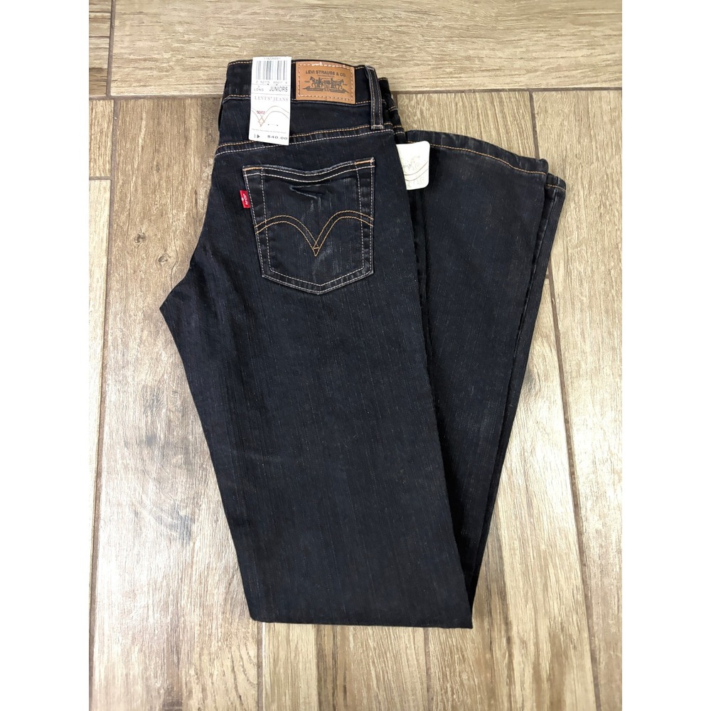 Levi's 503 Skinny Stretch Jeans Dark‎ Wash Low Rise Juniors 3 Long NWT